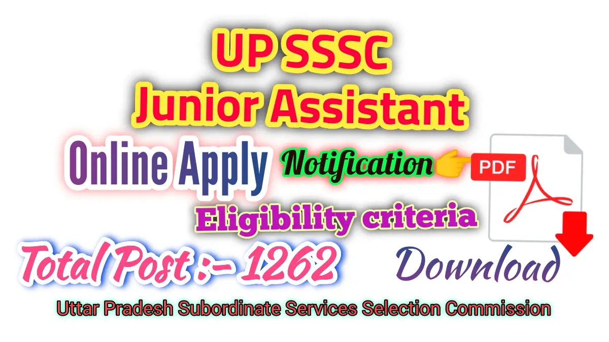 Upsssc Junior Assistant Vacancy Education Career Zone