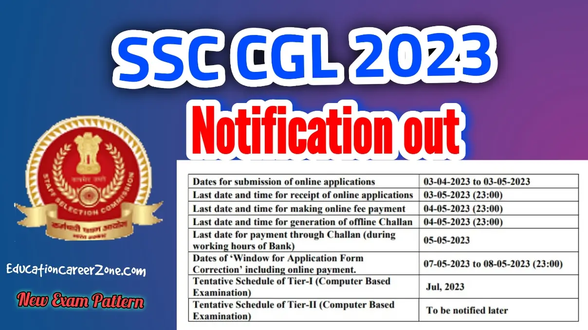 SSC CGL 2023 Application Form Date Out , Apply Online Form - Education ...