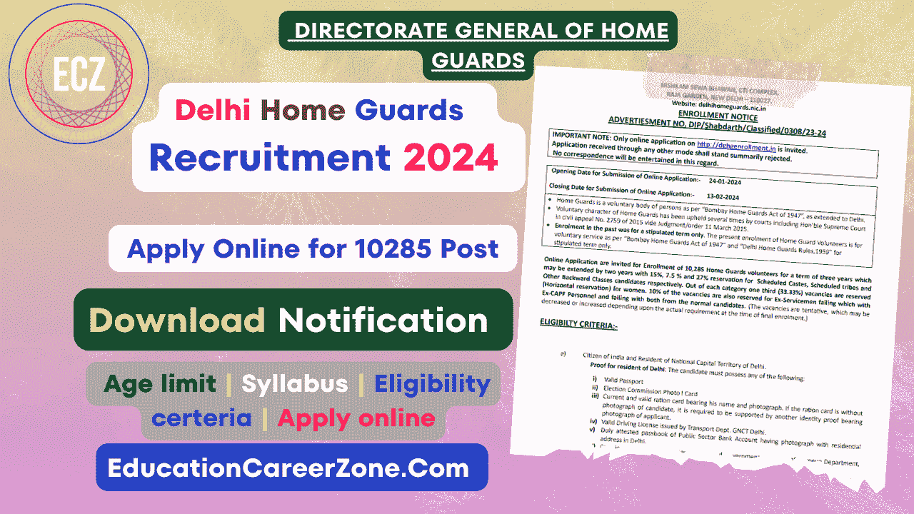 Delhi Home Guards Recruitment 2024 
