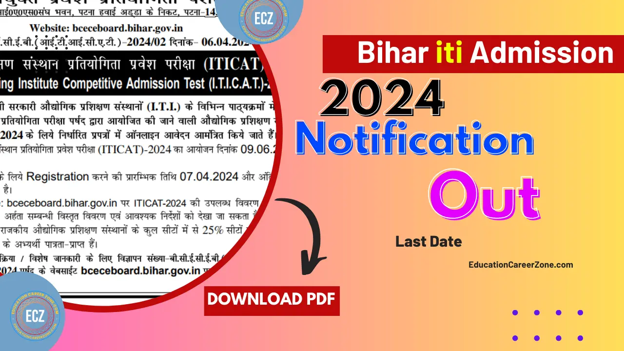 Bihar Iti Admission 2024 Application Form Iticat Bihar Bihar Iti 2024 Application Form 